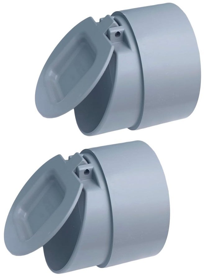 ES EKSAFAR ESEKSAFAR PVC Drain Backflow Valve Anti Rats Cockroaches, Snakes Backflow Strainer Cap,Cover,Hose Non Return Water for pipe (2pc -2 inch PVC Drain cap Means 63mm O.D. Pipe) - Image 1
